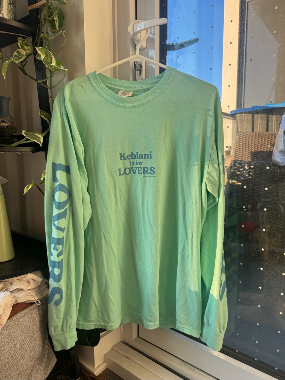 KEHLANI Mint Green "Kehlani is for Lovers" Long Sleeve Tee